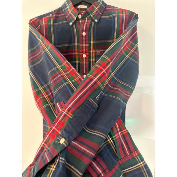 Ambercombie & Fitch muscle button down long sleeve Christmas men’s top Sz S - Picture 3 of 10